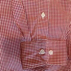 ユニクロ 赤 チェックシャツ L /  未使用品の画像