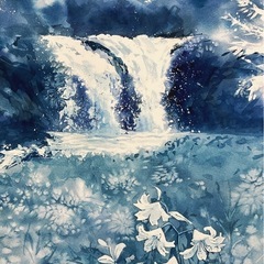第1水曜日【セブンカルチャー武蔵境】滲みとボカシの透明水彩初歩の初歩の画像