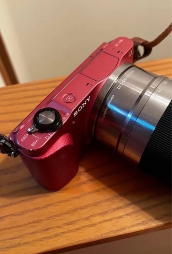 SONY ソニー　α NEX-3N 一眼　ミラーレス　カメラ　デジカメ　一眼レフ 望遠　レンズ　ピンク　中古 