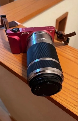 SONY ソニー　α NEX-3N 一眼　ミラーレス　カメラ　デジカメ　一眼レフ 望遠　レンズ　ピンク　中古 