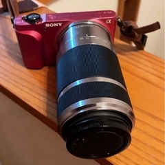 SONY ソニー　α NEX-3N 一眼　ミラーレス　カメラ　デジカメ　一眼レフ 望遠　レンズ　ピンク　中古 の画像
