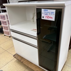 古賀家具 キッチンカウンター 白黒 キッチン収納の画像