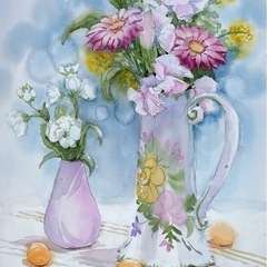 よみうりｶﾙﾁｬｰ恵比寿『花を描く透明水彩画』第4月曜10:30〜12:30の画像