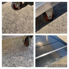 キャスター付き　ワゴン　ステンレス　キッチンワゴン　飲食店　厨房　ガーデニングの画像