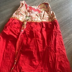 リバーシブルラップワンピ　ポケット花柄かわいいの画像