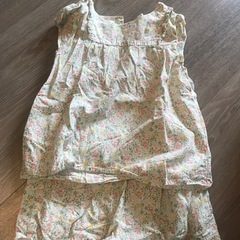 キッズセットアップ　トップスと短パンセット　とてもかわいい　すぐかわくの画像
