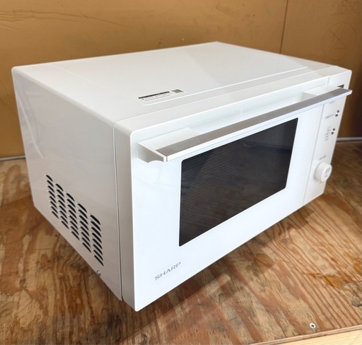 お引取り限定 美品 21年製 SHARP シャープ 17L 単機能電子レンジ RE-TS171-W 庫内フラットタイプ