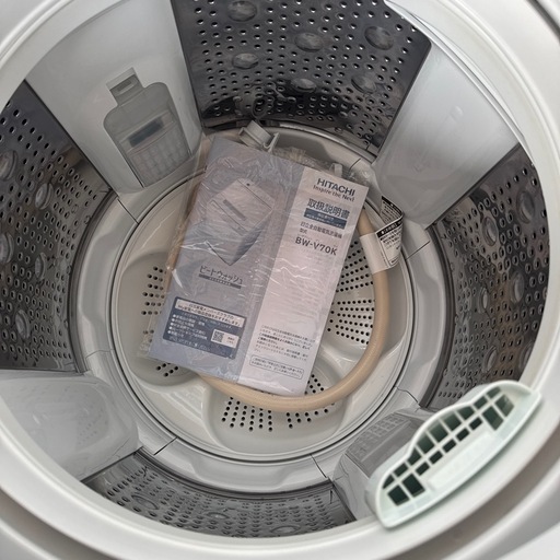 【美品】⭐︎BEAT WASH 日立全自動電気洗濯機  86L 幅577✕奥行586✕高さ980mm 50L　BW-V70K