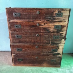 時代家具　桐ダンス　箪笥　2段