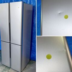 高年式!2025年製! 未使用 AQUA/アクア 冷蔵庫 420L 幅70cm フレンチドア 4ドア AQR-TZ42P-S サテンシルバー 中古家電 店頭引取歓迎 R9490の画像