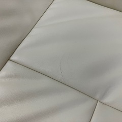 2504-683 3人掛けソファ ホワイト キズ汚れ有りの画像