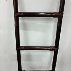 竹製 インテリア用ハシゴ 全長約150cm 横幅約35.5cm インテリア 家具の画像