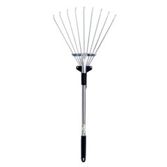 熊手 アルミレーキ 短柄 伸縮式 54-74cm