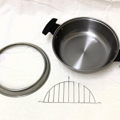 昭和レトロ ツバメ印 さざ波 天ぷら鍋 未使用 紙箱 当時物 調理器具 の画像