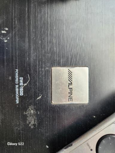 ALPINE サブウーハー SWE-1500 旭川近郊 手渡しのみ (まん) 千代