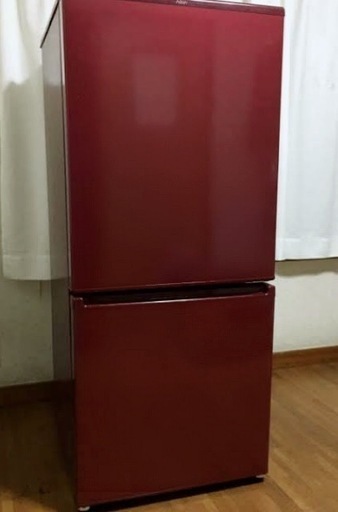 (送料無料) 2020年 美品 184L 冷蔵庫 2ドア ビッグフリーザー オシャレなワインレッドカラー ⑦