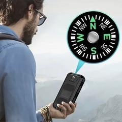 【新品】10000mAh ポータブルソーラー充電器、LEDライト付きの画像