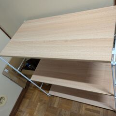3段キッチンラックシェルフ（幅80cm、棚板横幅約75cm、ホワ...