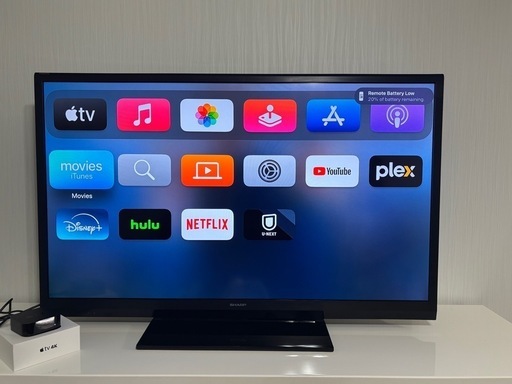 【受付停止中】52インチアメリカンテレビとApple TV 4Kセット
