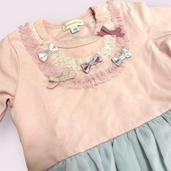 パンパンチュチュ❤スカート付ロンパース　リボンワンピース ベビー服の画像