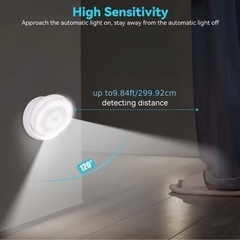 【新品】自動センサーライト、6色LED、持ち運び＆壁掛けOK
の画像