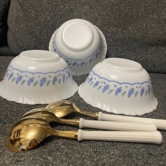 ヨーグルトボウル＆スプーン 3個setの画像
