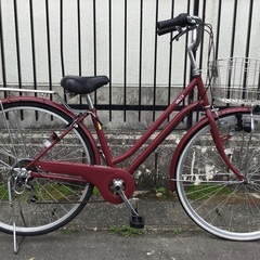 整備済・美品＞シティサイクル・27インチ自転車・シマノ6段変速