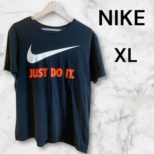 NIKE ナイキ Tシャツ XL ブラック メンズ ロゴ JUST DO IT (さて