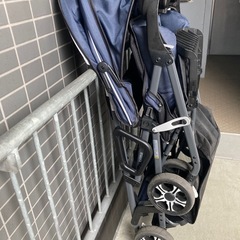 カトージ 二人乗りベビーカー 二人でゴー　レインカバー付
の画像