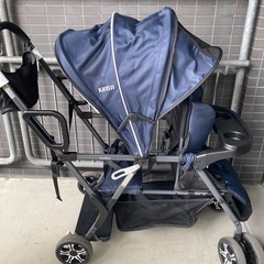 カトージ 二人乗りベビーカー 二人でゴー　レインカバー付
の画像