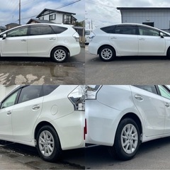 ★車検付★プリウスα 1.8S ハイブリッドバッテリー交換済み　パノラマルーフ　アルパイン9インチナビ　バックモニター　Bluetoothオーディオの画像