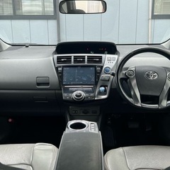 ★車検付★プリウスα 1.8S ハイブリッドバッテリー交換済み　パノラマルーフ　アルパイン9インチナビ　バックモニター　Bluetoothオーディオの画像