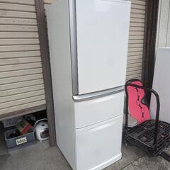 配送可能 三菱電機 3ドア冷蔵庫 MR-C34A-W 2017年...