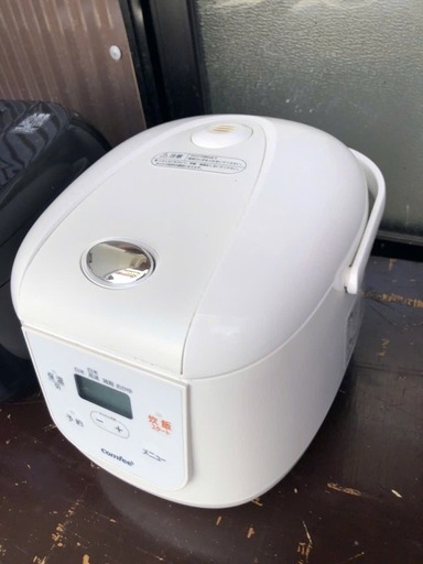 COMFEE' 炊飯器 3.5合 一人暮らし用 保温・予約機能 炊き分けメニュー4種搭載 黒厚釜 コンパクト 持ち運び便利 玄米 ホワ