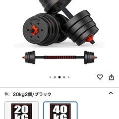可変式ダンベル　40kgの画像