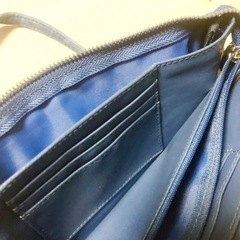 新品 未使用 mamaikuko ショルダーバッグ 肩掛け ママイクコ ブルー デニム風 夏 収納の画像