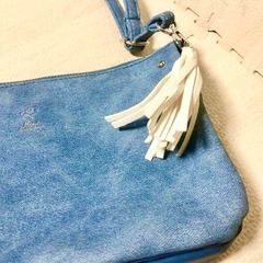 新品 未使用 mamaikuko ショルダーバッグ 肩掛け ママイクコ ブルー デニム風 夏 収納の画像