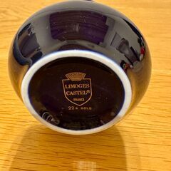 LIMOGES CASTEL リモージュ カステル 花瓶 リボン ブローチ