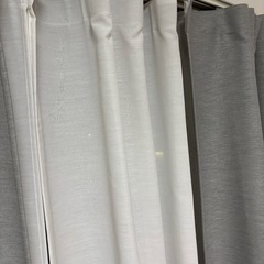 遮光カーテン　グレー(IKEA)レース付きの画像