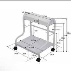 ペディ台（フットケアワゴン）ホワイト  の画像