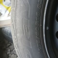 175/60R16　PCD100 5穴　鉄ホイール　夏タイヤの画像