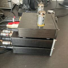 ①FX-AUDIO モノラルアンプ２個　　真空管プリアンプ１個　綺麗ですの画像