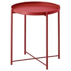IKEA イケア　グラドム トレイテーブル　レッド 45x53 cm