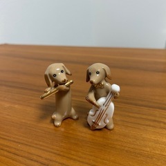 犬の置物　陶器　2匹セット
