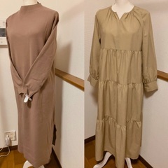 Lサイズ2着セット　ワールド製　大人カラー　ロングワンピース