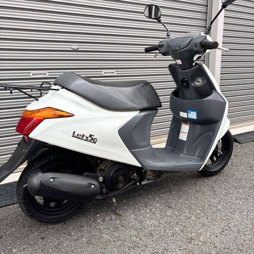 4033.上位グレード　レッツ5G バッテリー、ミラー新品　盗難防止アラーム付属　千葉県柏市　即日配送、自走引き取りも可能