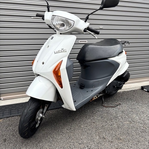 4033.上位グレード　レッツ5G バッテリー、ミラー新品　盗難防止アラーム付属　千葉県柏市　即日配送、自走引き取りも可能