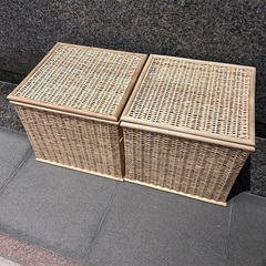 無印 バスケット蓋付き 特大2個