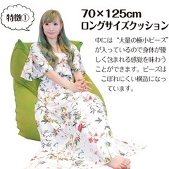 人間がダメになるクッション　ビーズクッション　タグ付ほぼ新品の画像