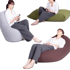 人間がダメになるクッション　ビーズクッション　タグ付ほぼ新品の画像